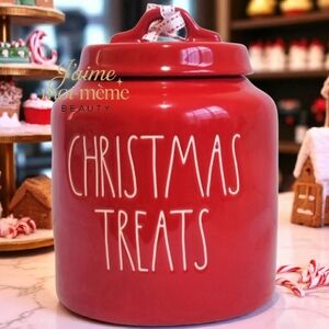 Rae Dunn Christmas Treats Large Holiday Cannister/ Cookie Jar